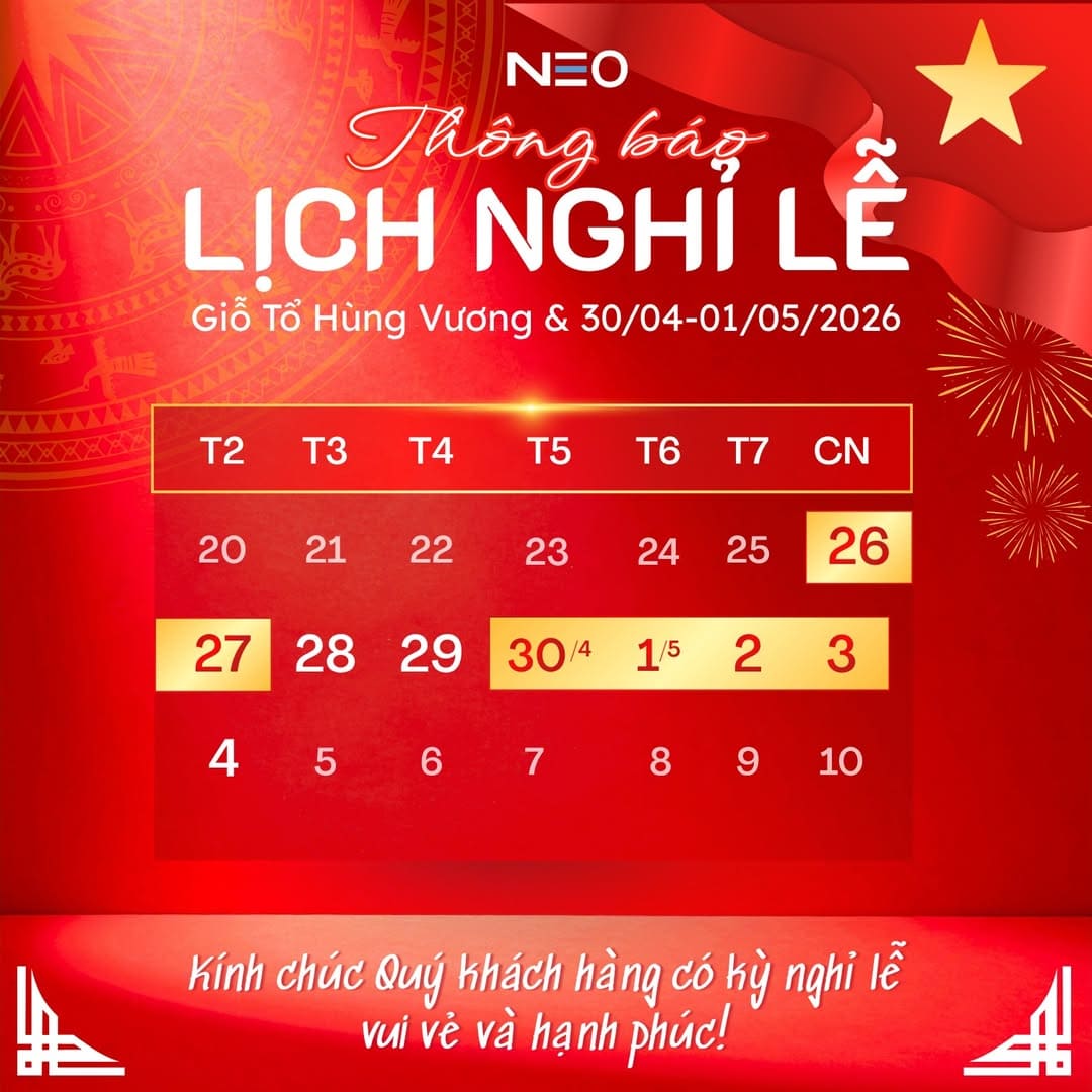Lịch nghỉ lễ NEO
